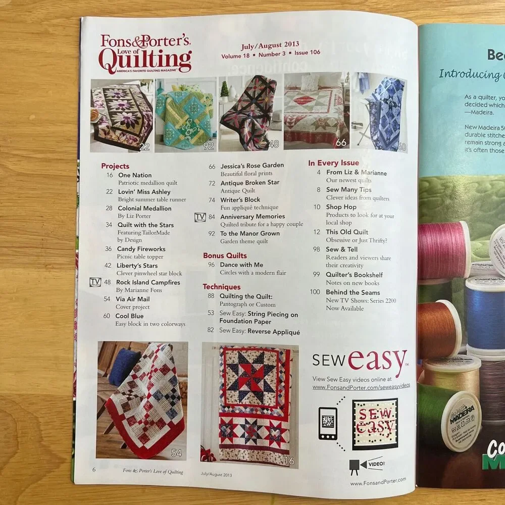 Magazine Lot of Fons and Porters Love of Quilting 3 Fall Winter 2013 Editions